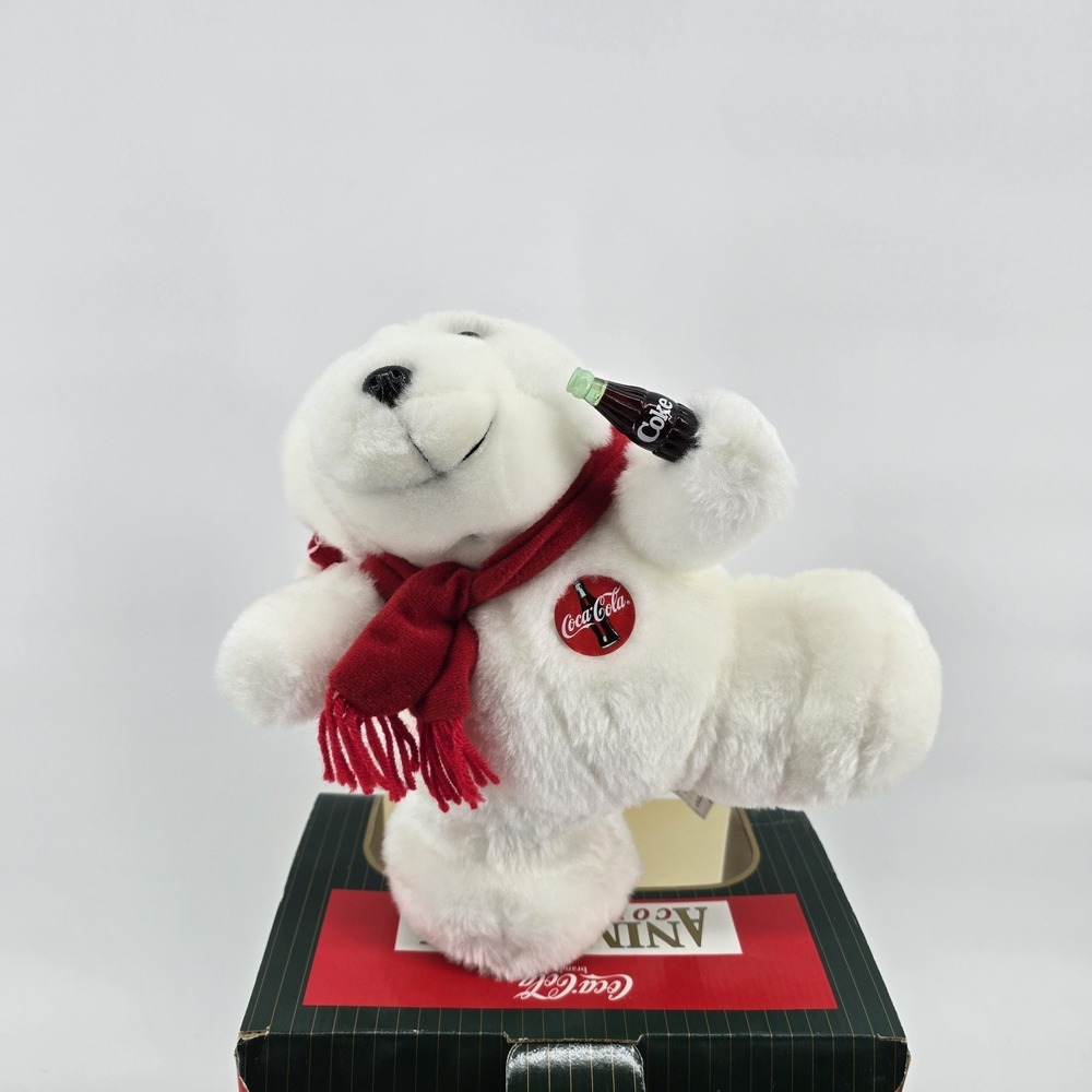 1998 Coca Cola Animation Collection Christmas‎ Polar Bear in Original Box tested